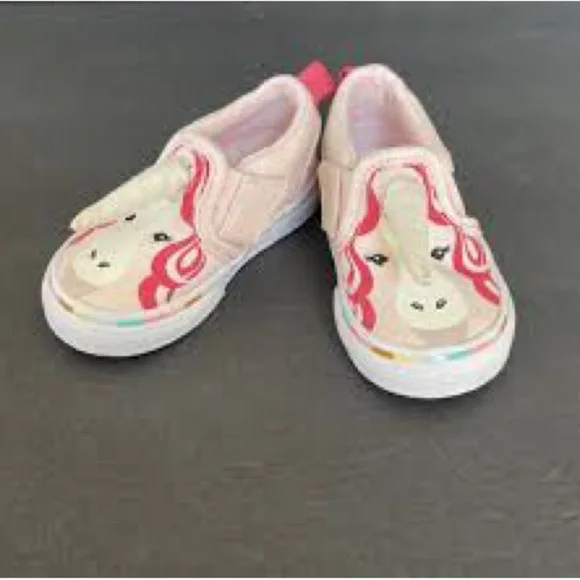 Vans | 4.5US / EU 20 | Asher V Unicorn pink slip-on shoes - Picture 3 of 4